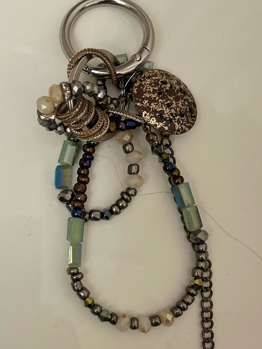 Vintage beaded bag charm